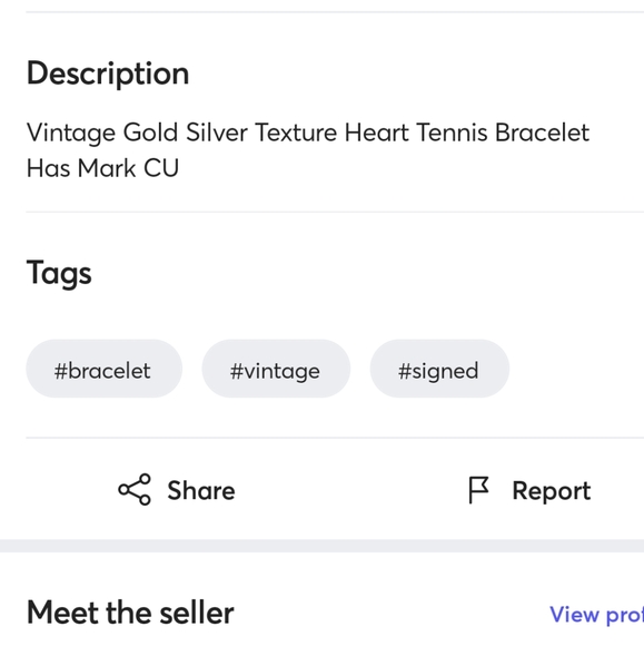 Vintage heart bracelet - Picture 7 of 7